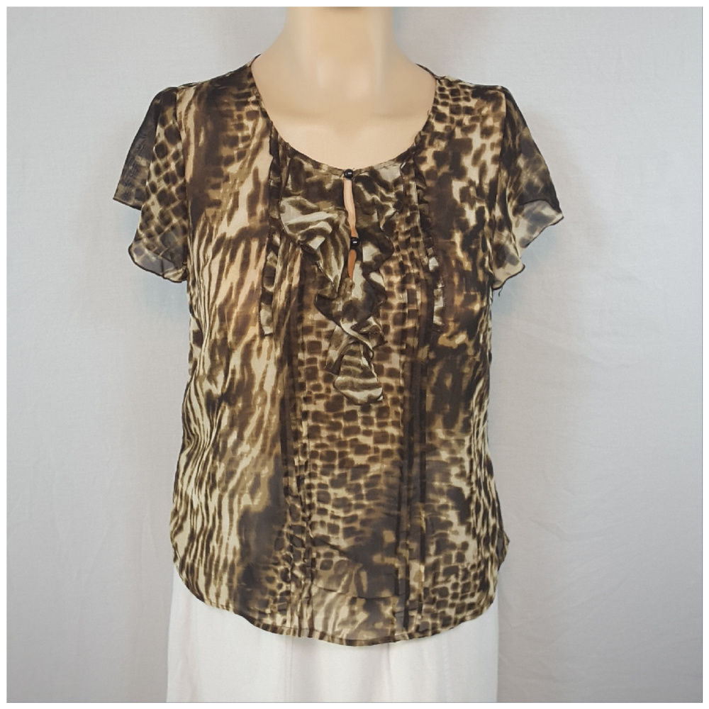 *PLUS* FASHION BUG, Animal Print Top, size XL